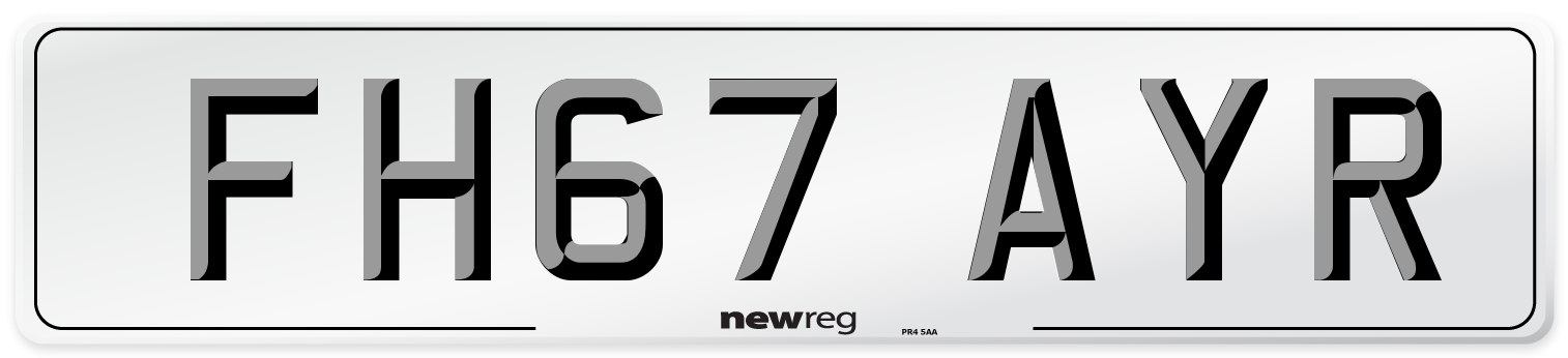 FH67 AYR Number Plate from New Reg